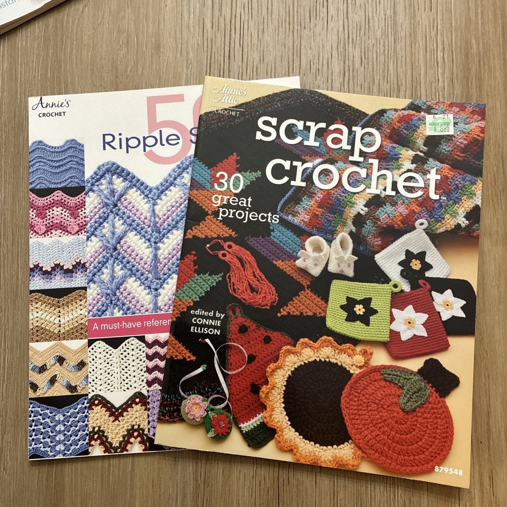 Annie's Crochet 50 Ripple Stitches & Scrap Crochet Books